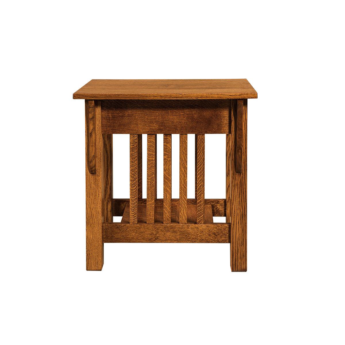 Prairie Mission Spindle Side Table with Drawer