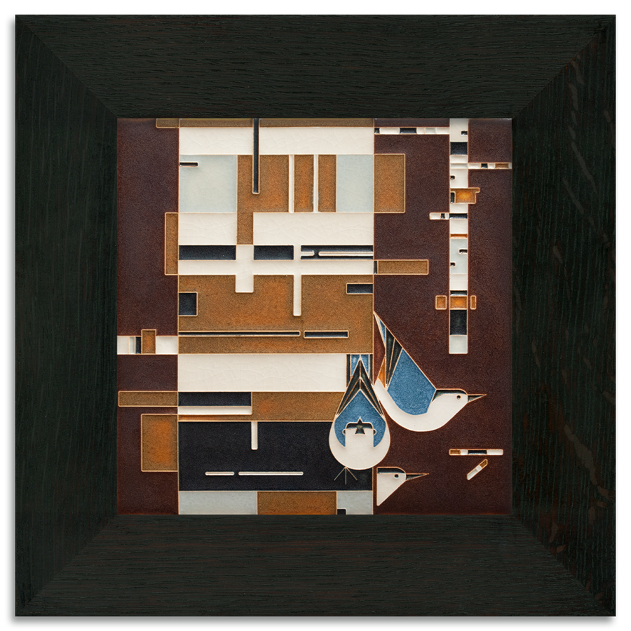 Birch Bark and Birds Tile