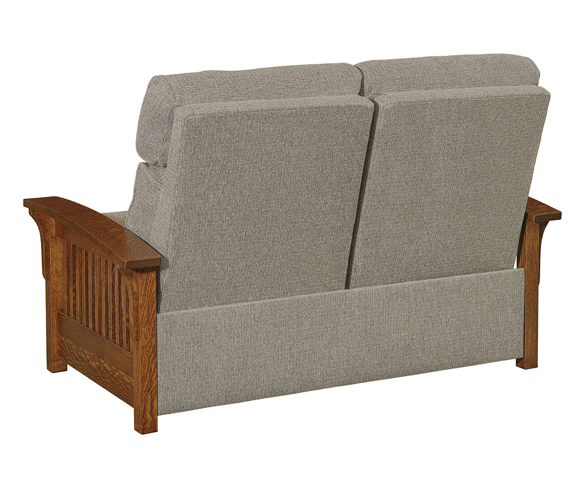 Prairie Mission Wood Arm Loveseat Recliner