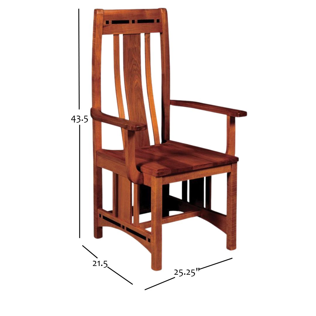 Aspen Arm Chair with Lower Back and Inlay