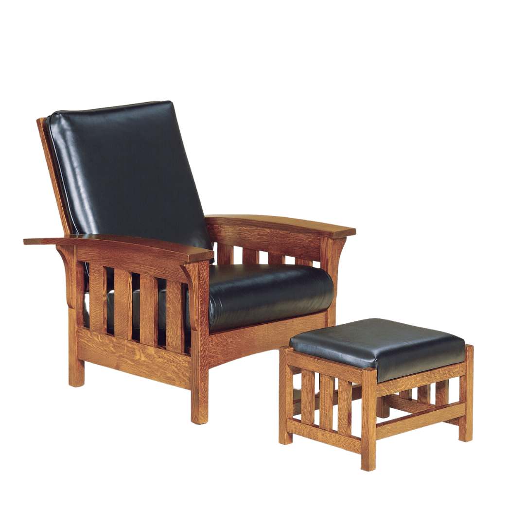 Bent Arm Slat Morris Chair