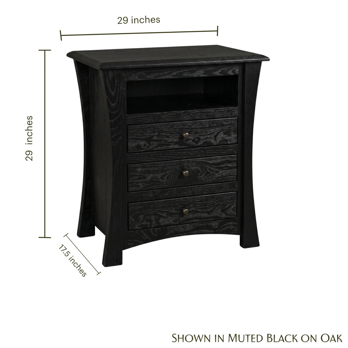 Contemporary Wide Nightstand