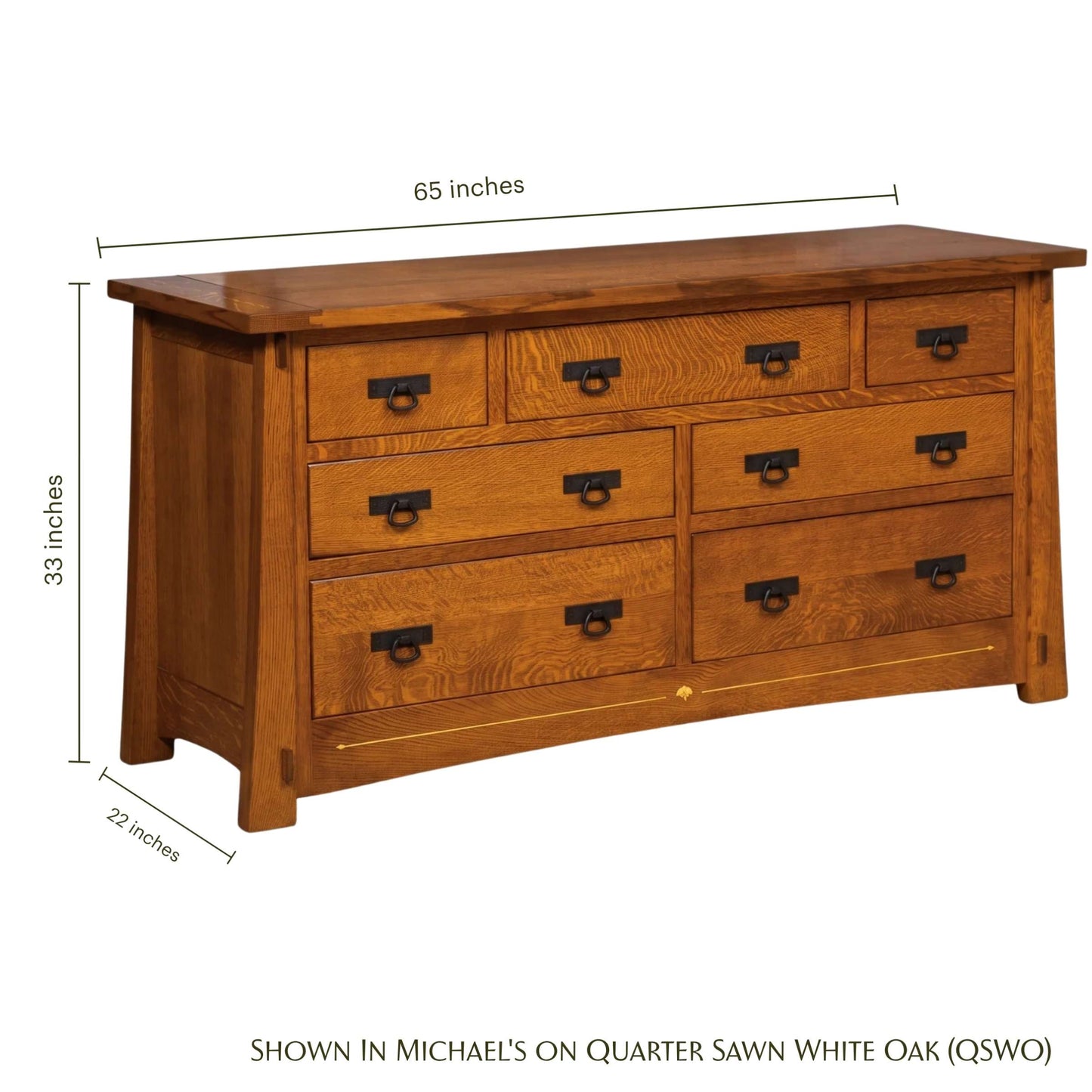 Ginkgo Inlay 7-Drawer Dresser