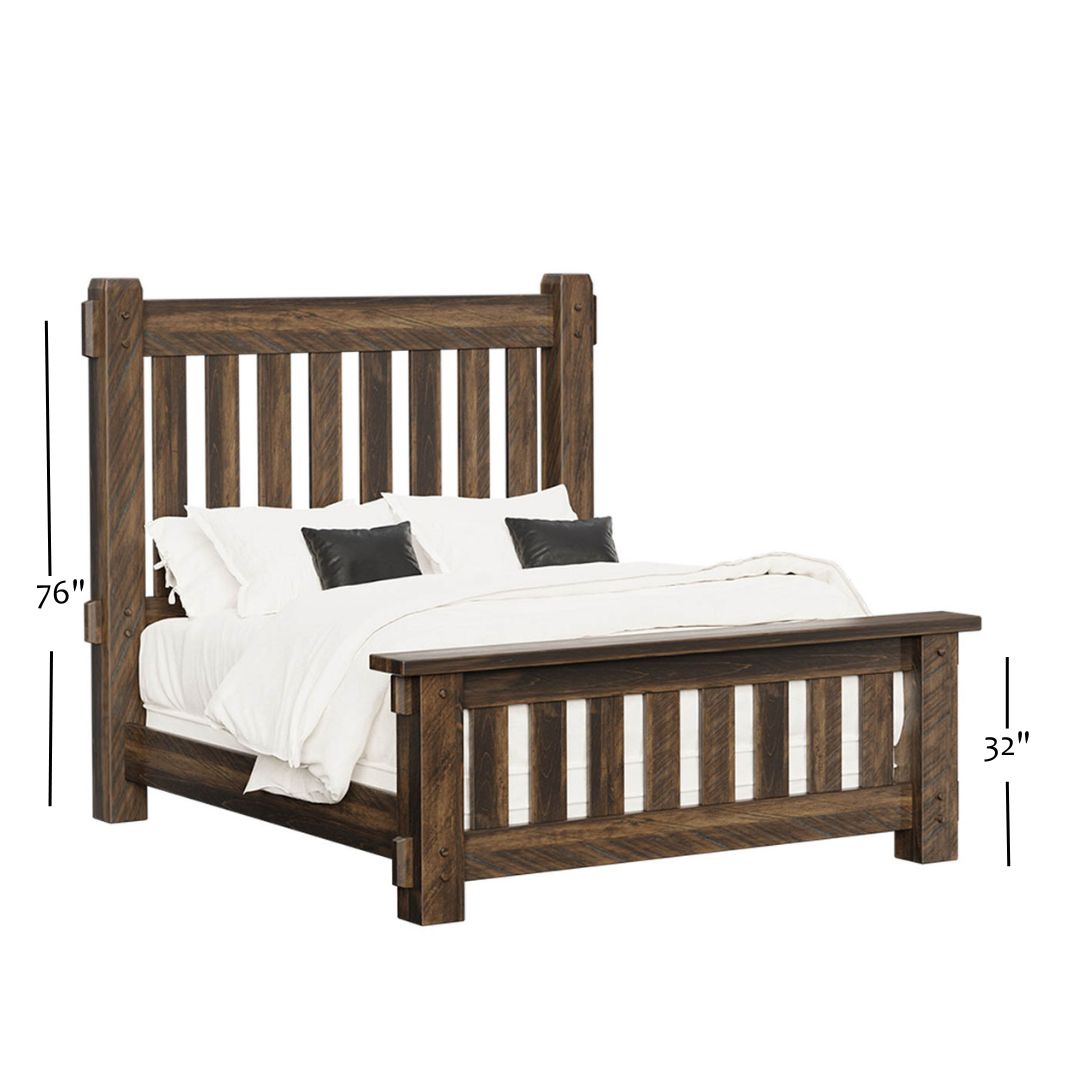Express Ship Mountain Roughsawn Slat Bed