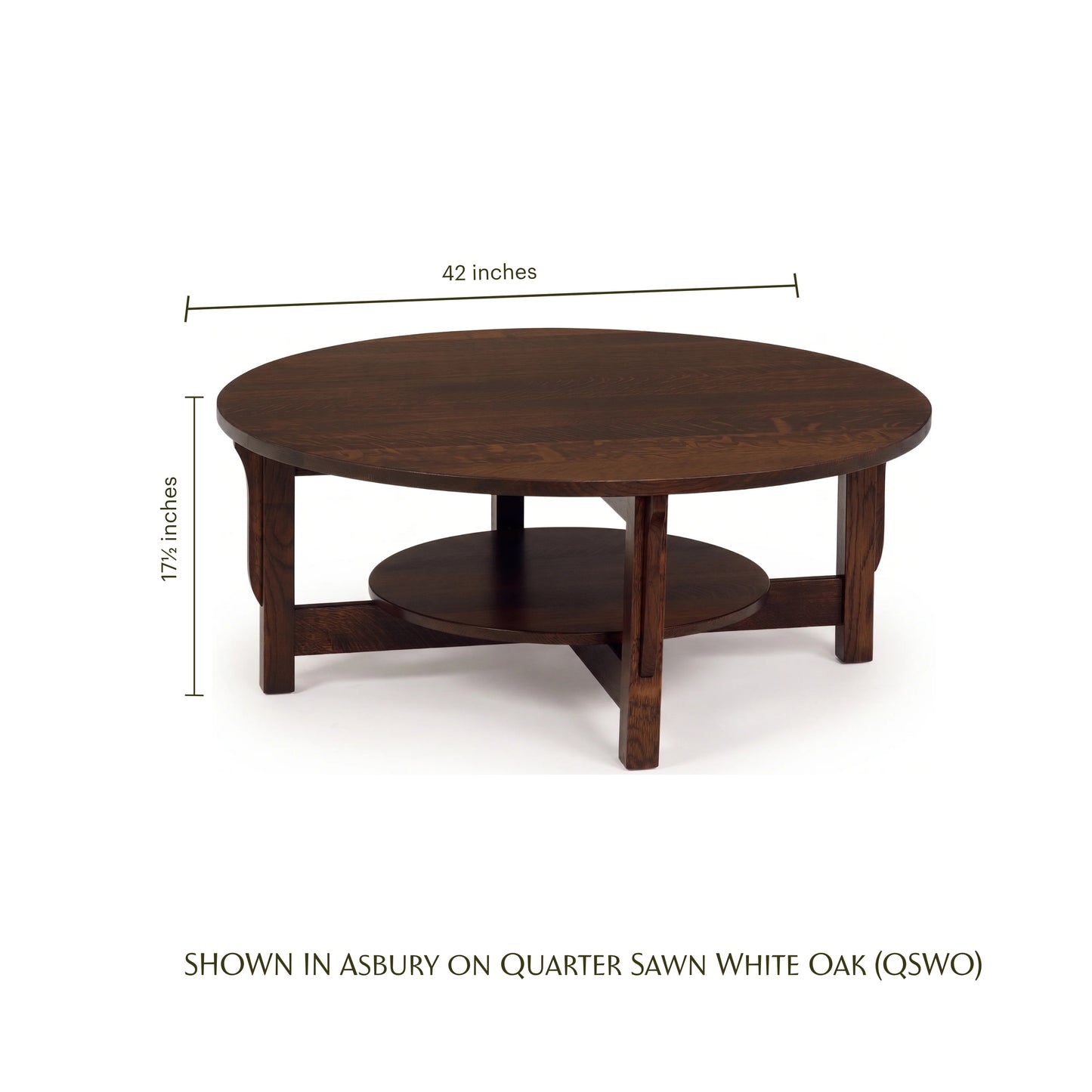Landmark Mission Round Coffee Table