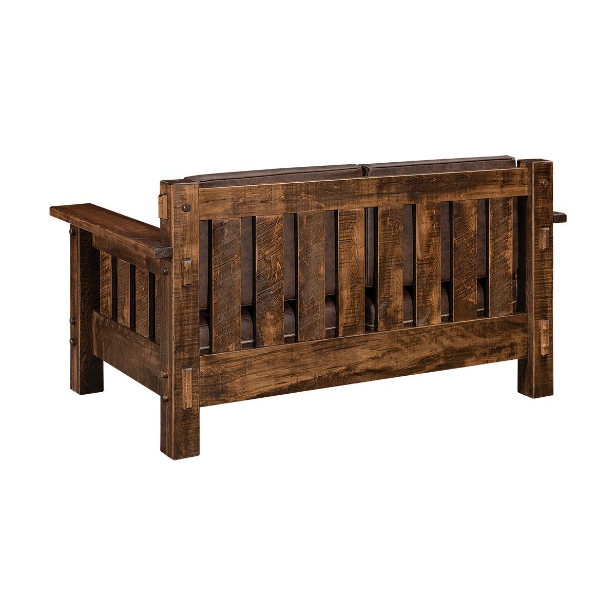 Mountain Roughsawn Wood Loveseat