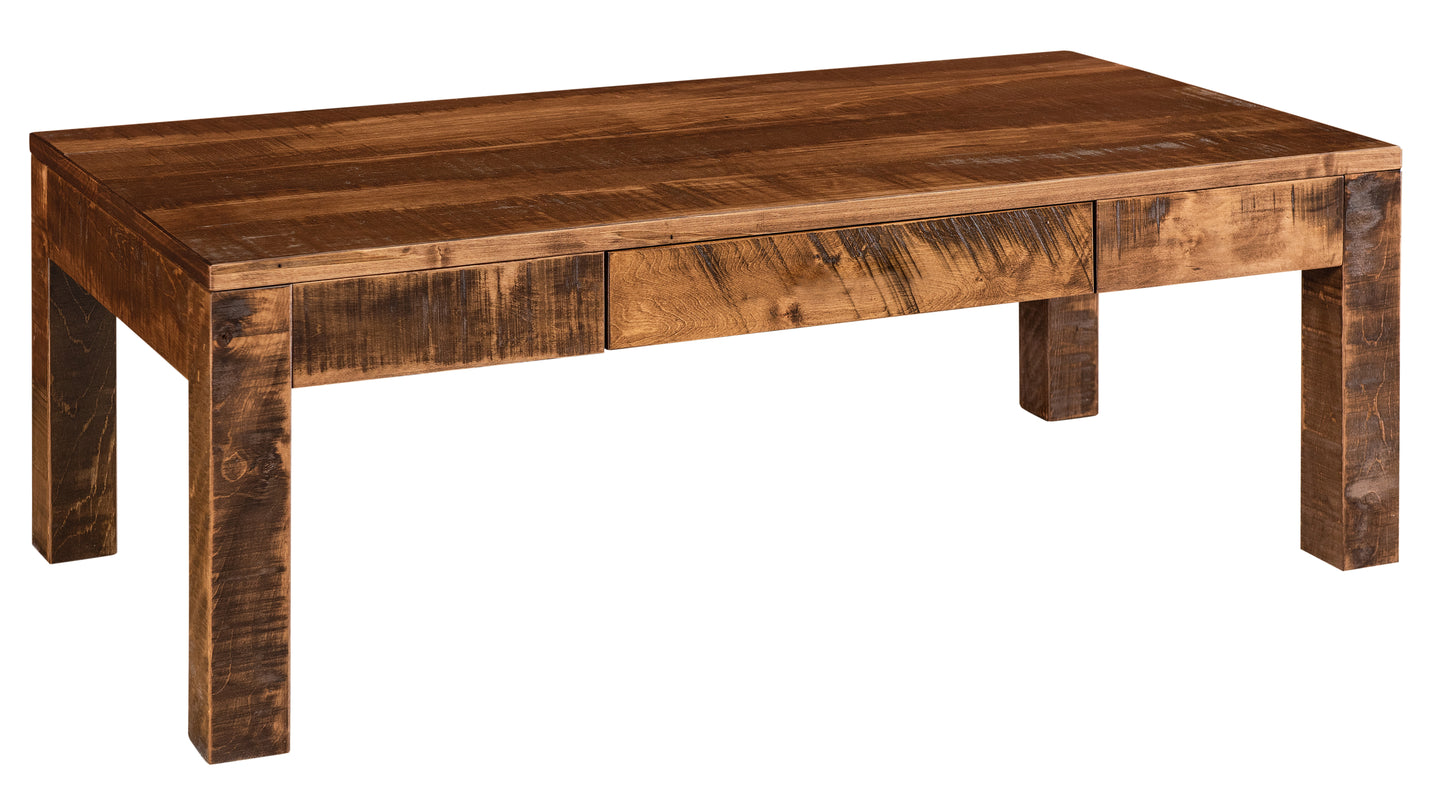 Mountain Roughsawn Coffee Table with Drawer