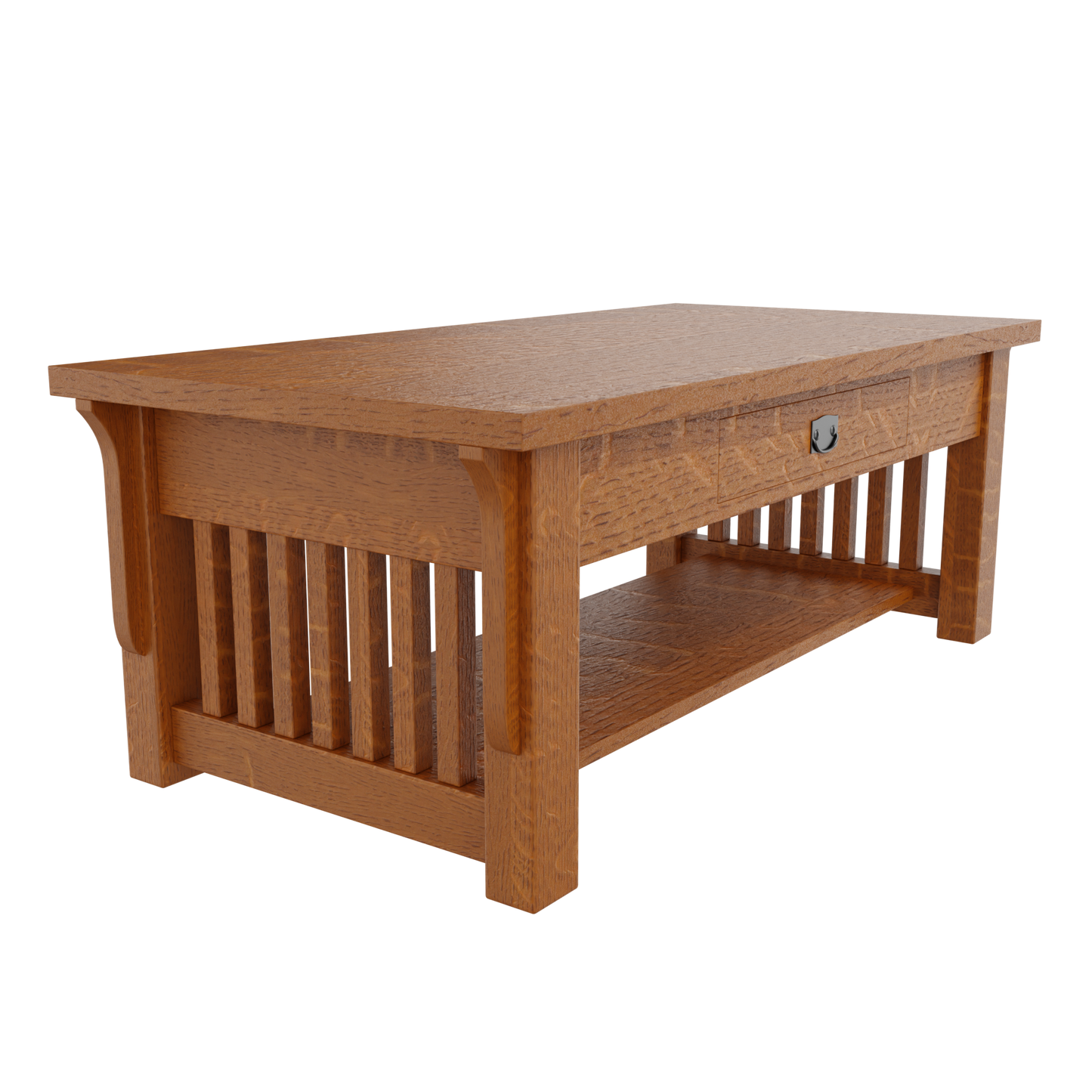 Prairie Mission Spindle Coffee Table with Drawer