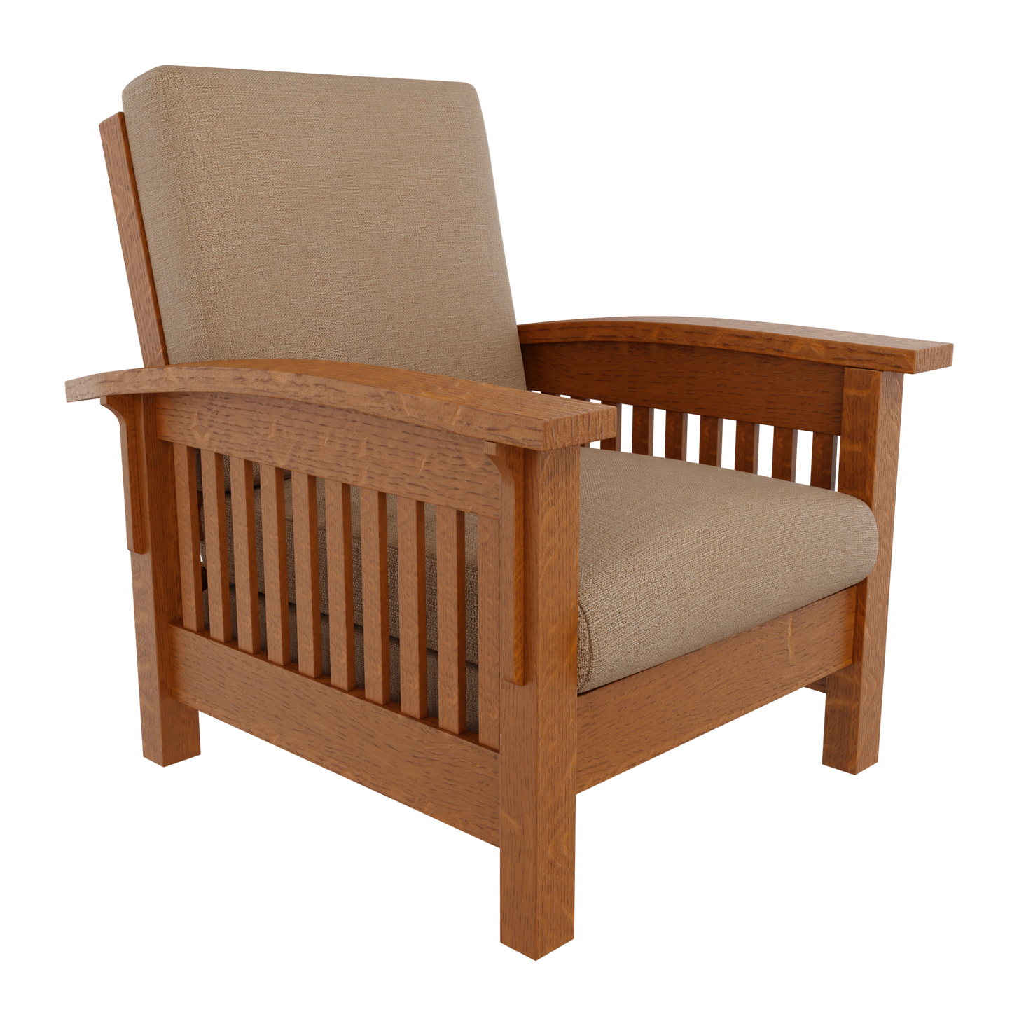Prairie Mission Spindle Wood Arm Accent Chair