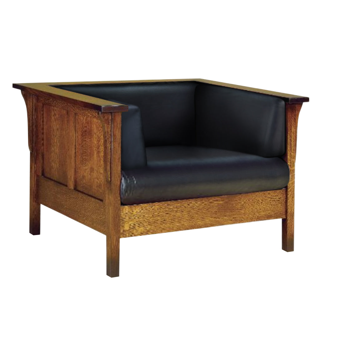 American Made Mission Oak Spindle Settle Chair – Modern Bungalow