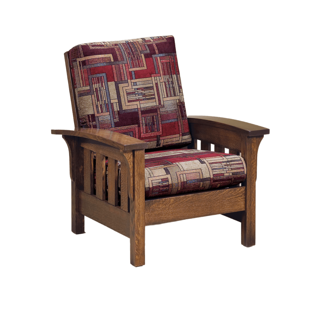Bent Arm Wood Accent Chair