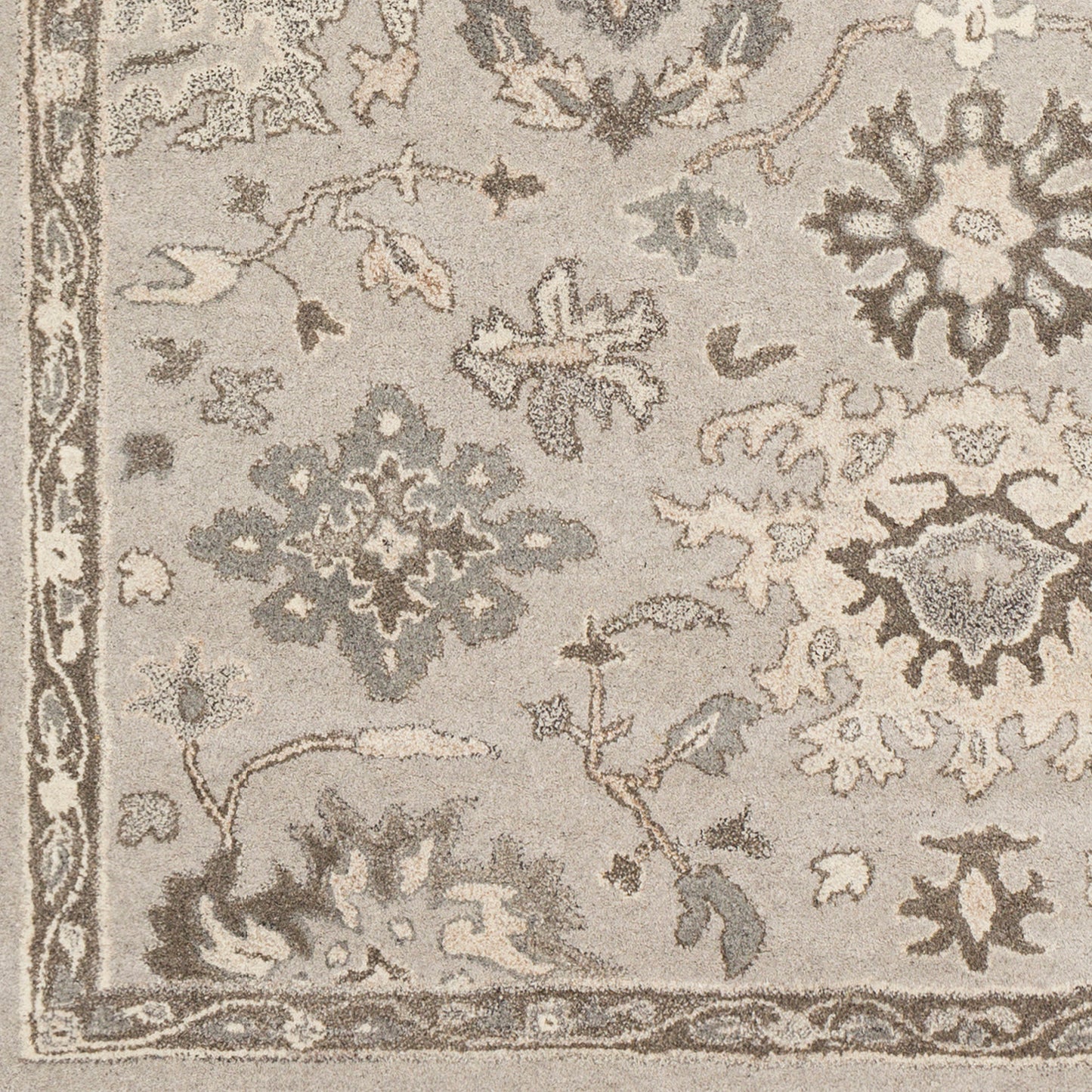 Roman Silver Hand-Tufted Rug