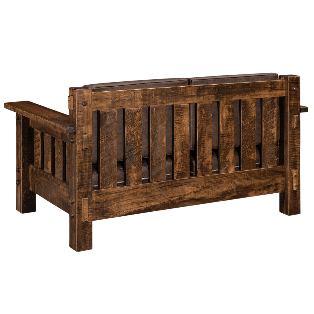 Mountain Roughsawn Wood Loveseat