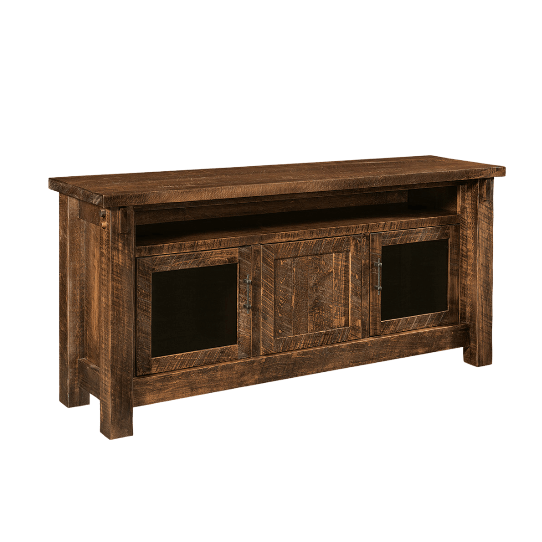 Mountain Roughsawn TV Stand with Soundbar Shelf