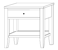 Barrington Wide Shaker Nightstand