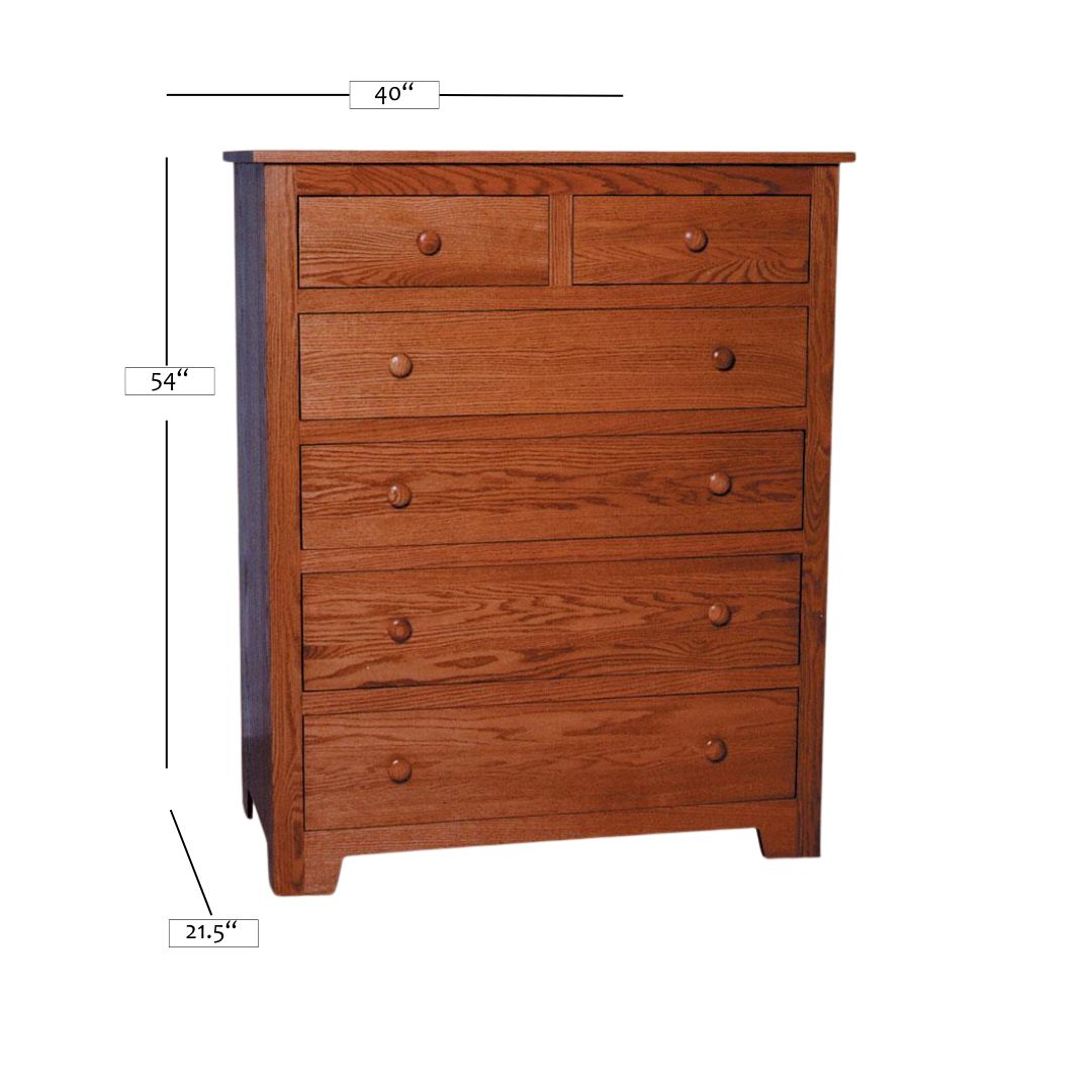 Shaker 6-Drawer Chest