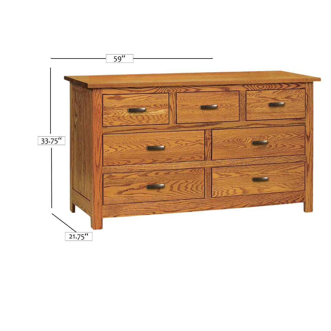 Mission 7-Drawer Dresser