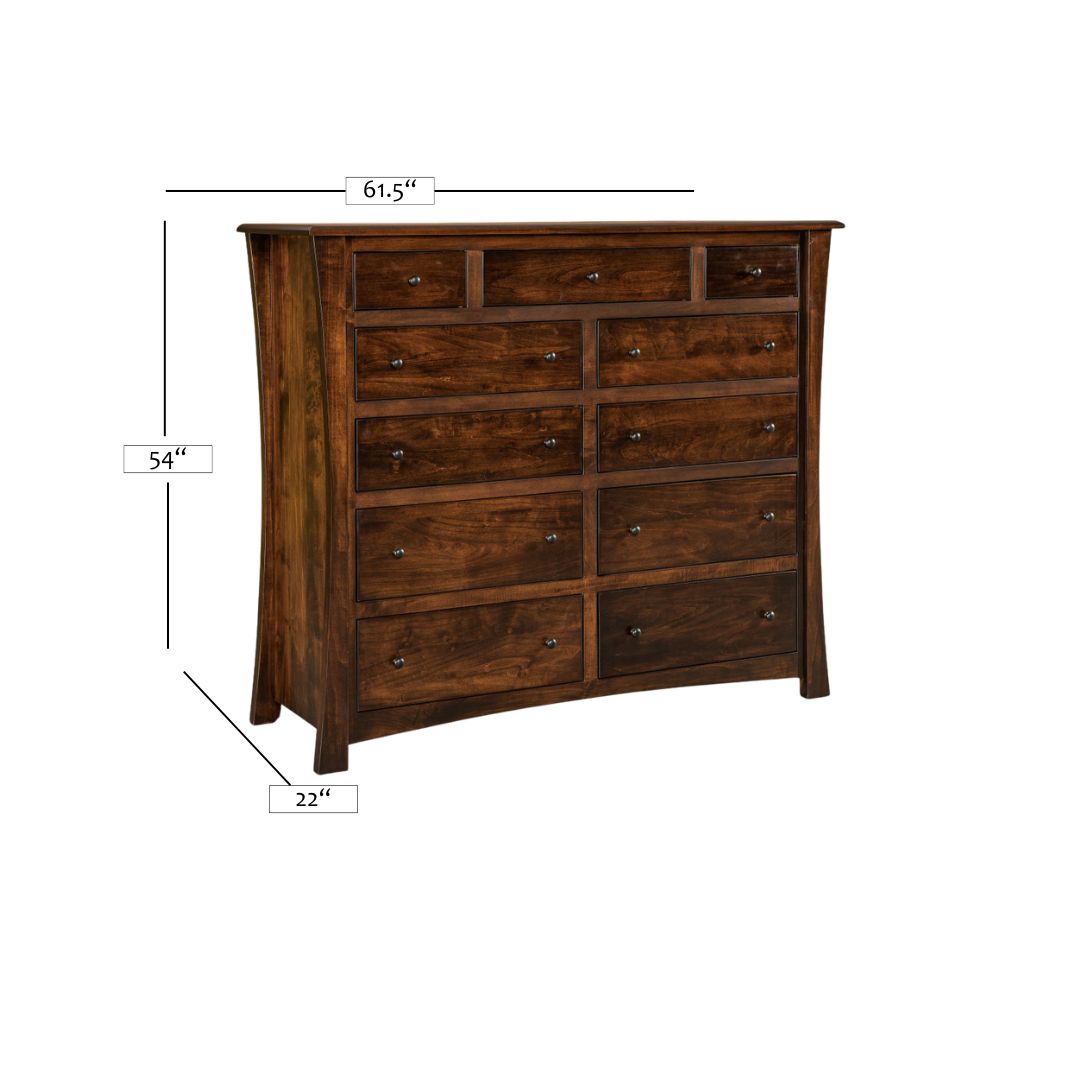 Contemporary 11 Drawer Mule Chest