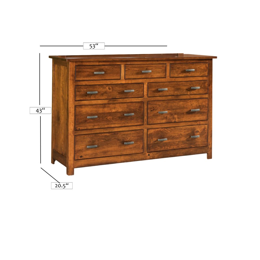 Mission 9-Drawer Dresser
