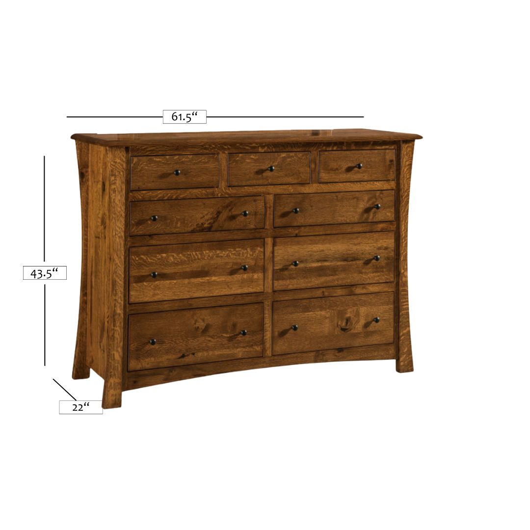 Contemporary 9-Drawer Dresser