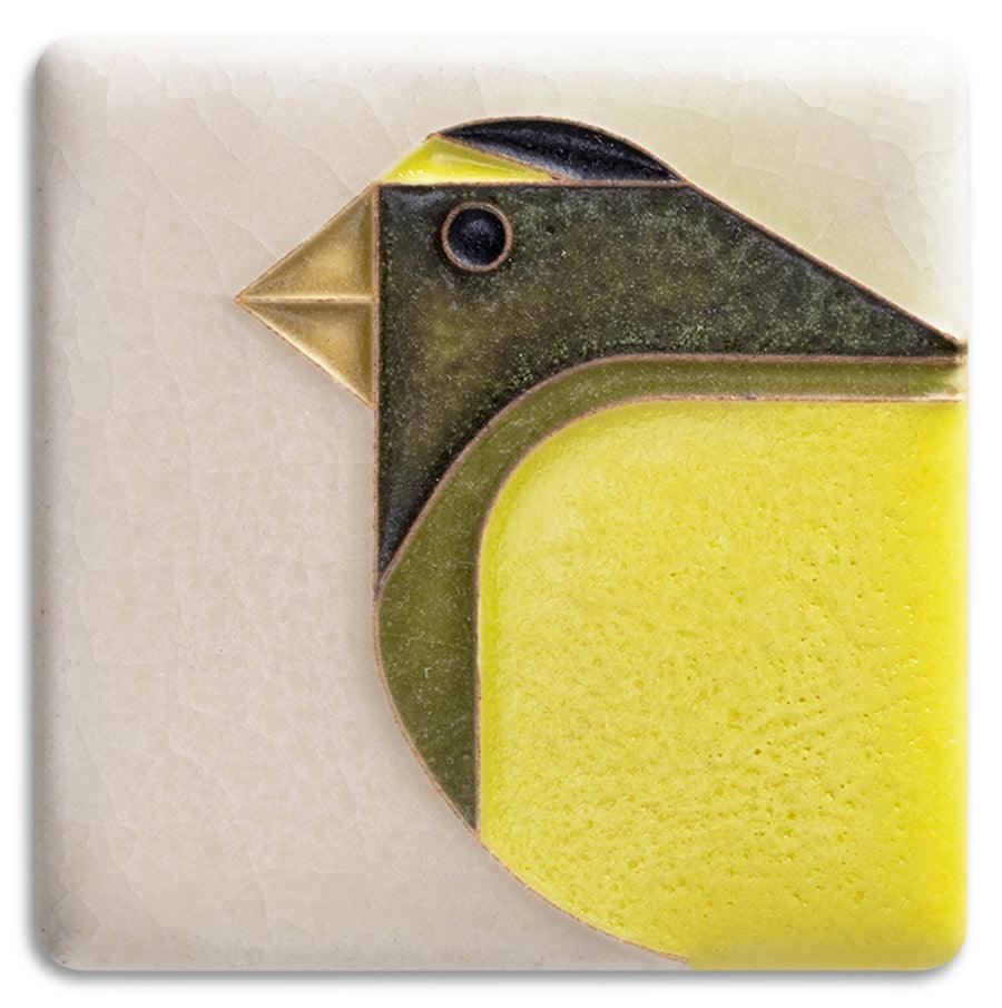 3x3 Charley Harper Mini Grosbeak Tile