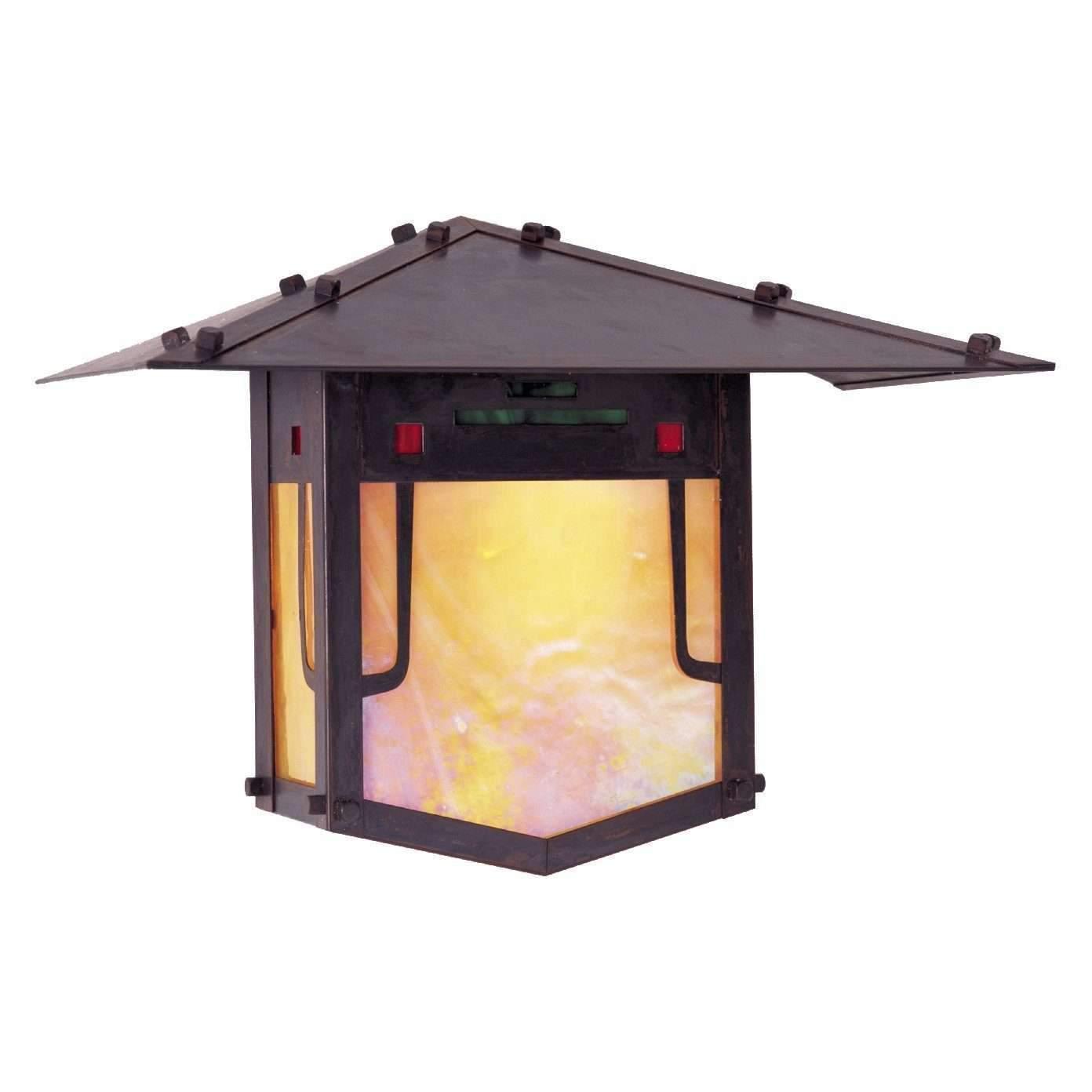 Pagoda Flush Wall Mount Exterior Lighting Arroyo Craftsman