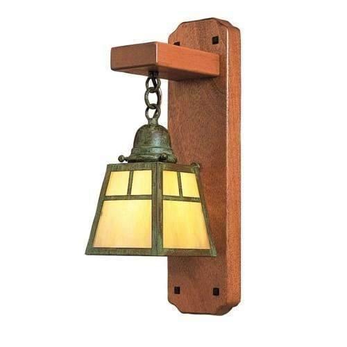 A-Line Mahogany Wood Sconce Interior Lighting Arroyo Craftsman
