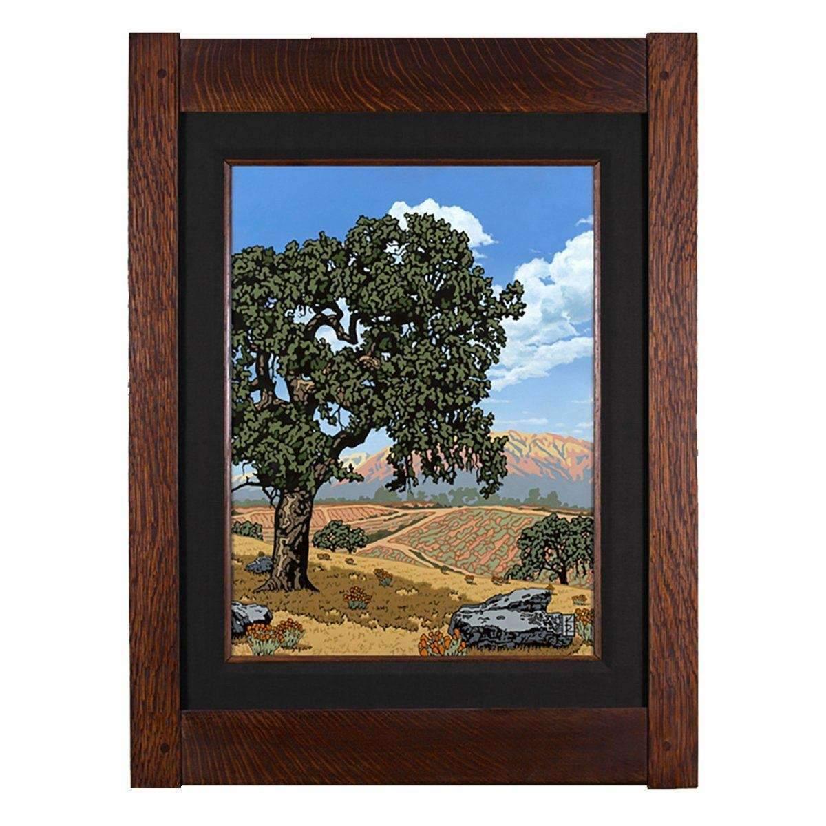 Sentinel Oak - California Valley Giclee Decor Keith Rust Extra Extra Large Coal Black