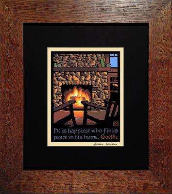 Laura Wilder American Bungalow Winter Print Decor Laura Wilder Mini Print Framed