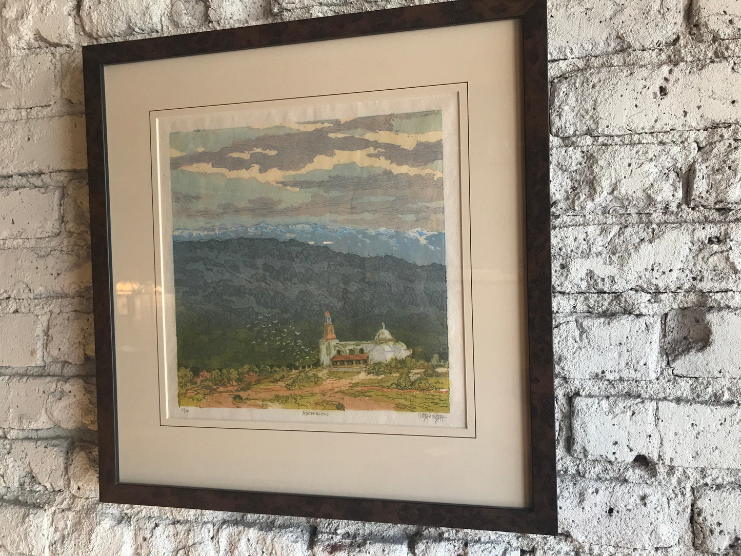 Leon Loughridge Ascension Framed Woodblock Print Decor Leon Loughridge