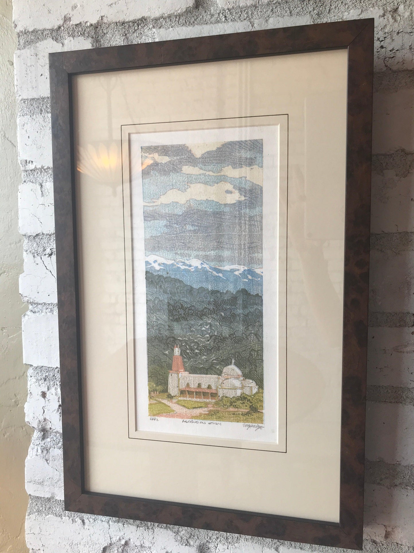 Leon Loughridge Ascension Study Framed Woodblock Print Decor Leon Loughridge