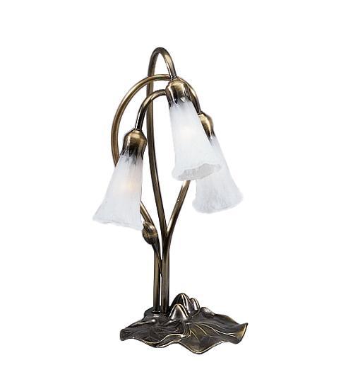 3 Light Pond Lily Accent Lamp Lamps Meyda White