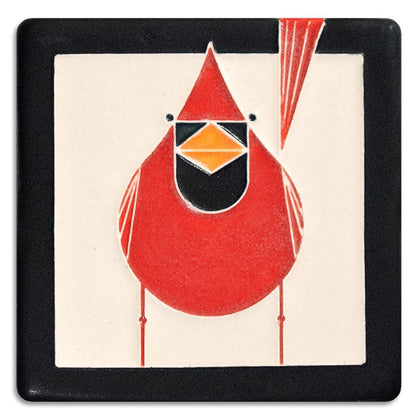 Cardinal Red Tile - 4x4 Gifts Motawi 