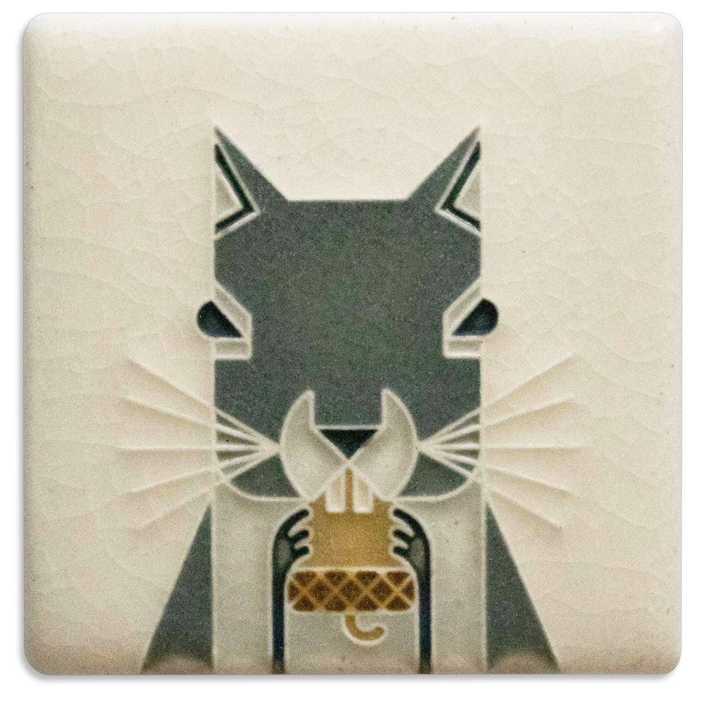 3x3 Charley Harper Mini Squirrel Tile Tile Motawi