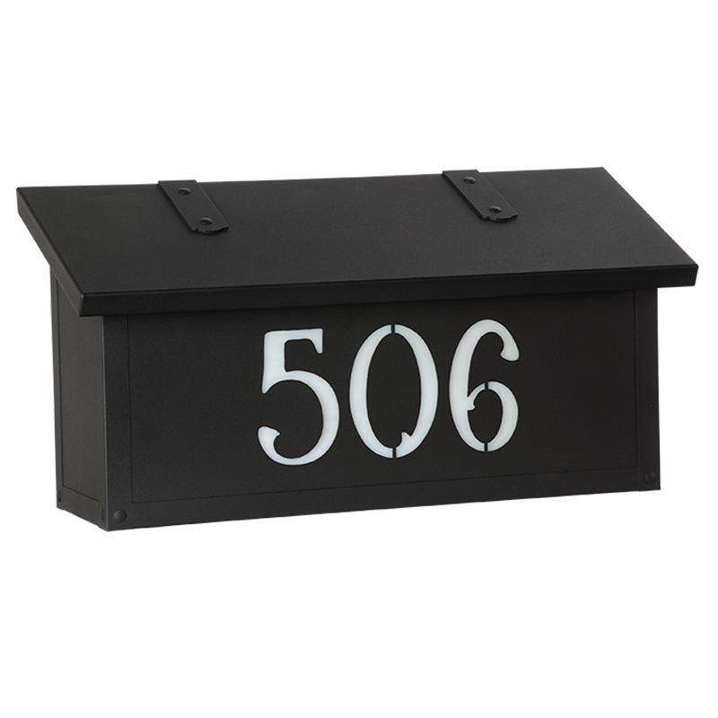 Classic Horizontal House Number Mailbox Exterior Decor Old California