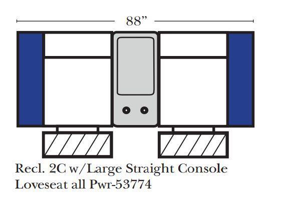 Medium Lounge Maximo Leather Sofa Group Living Omnia 2 Seat Power Reclining Loveseat with Console - 88 inches wide Group 1