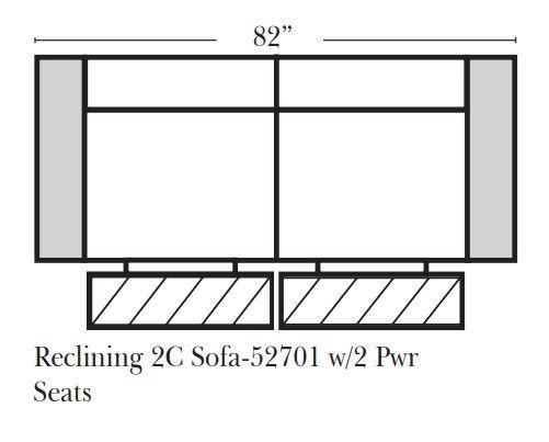 Maximo Power Leather Sofa Group- 32 inch seat width