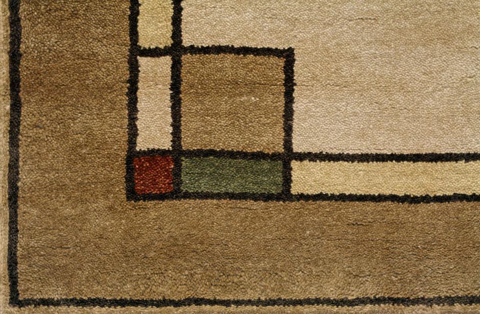 Ginkgo Border Beige Rug Persian Carpet