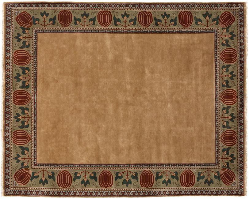 Oak Park Gold Border Rug Persian Carpet