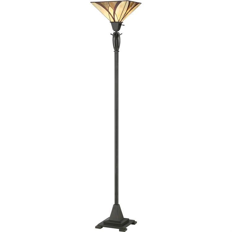 Asheville Bronze Torch Floor Lamp Lamps Quoizel