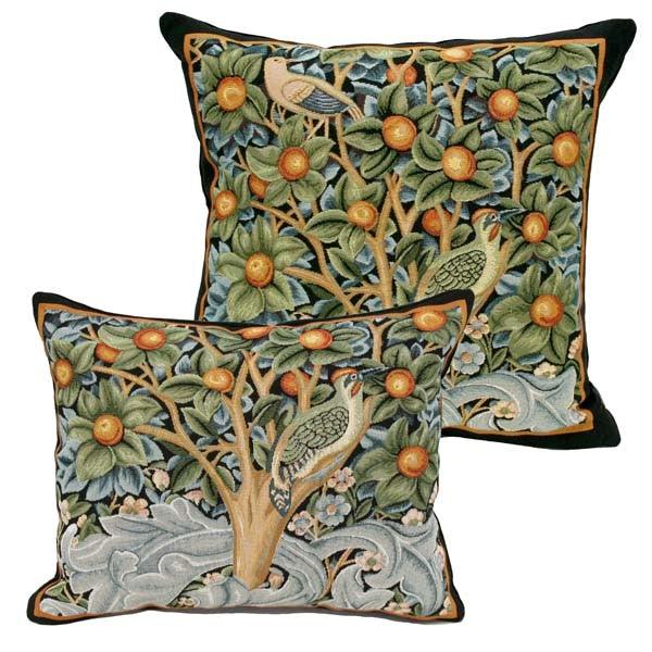 William Morris Woodpecker Lumbar Pillow Throw Pillows Rennie and Rose