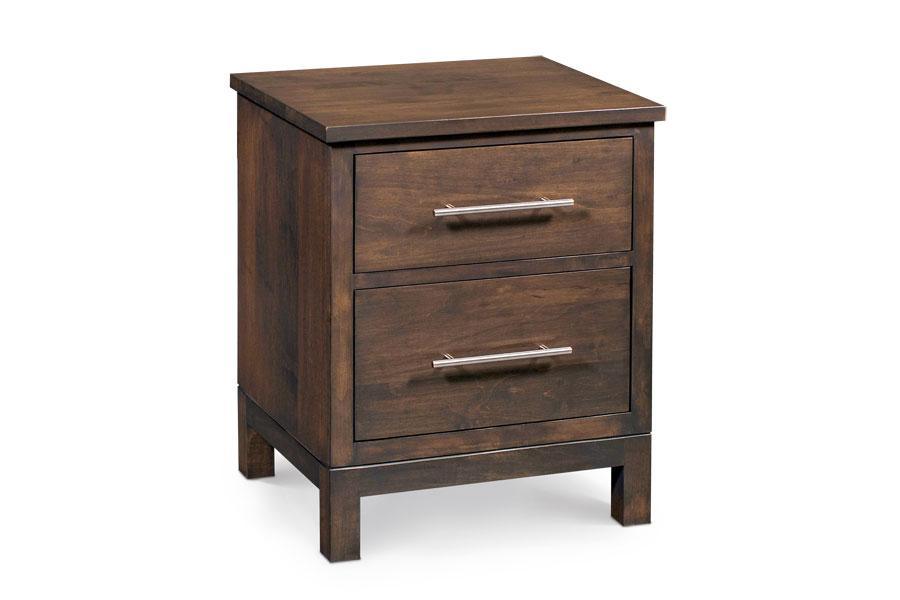 Auburn Bay 2-Drawer Nightstand Bedroom Simply Amish Smooth Cherry
