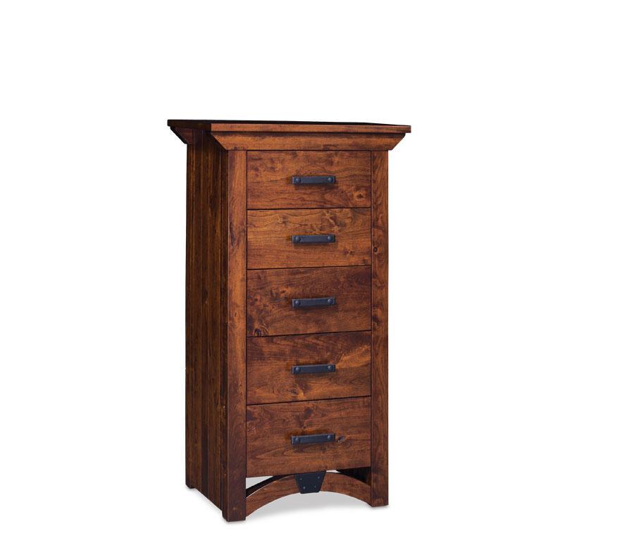 B&O Railroad Trestle Bridge Lingerie Chest Bedroom Simply Amish Smooth Cherry