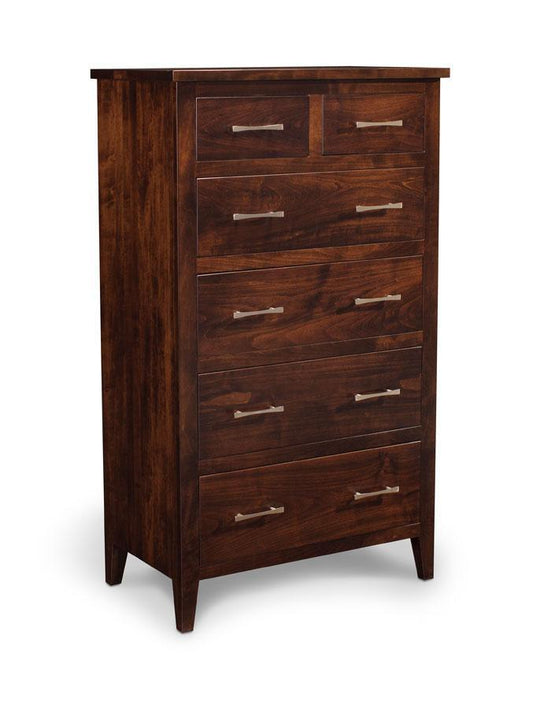 Crawford 6-Drawer Chest Bedroom Simply Amish Smooth Cherry 