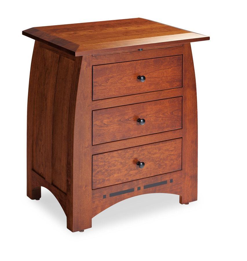 Express Ship Aspen Nightstand with Drawers Bedroom Simply Amish