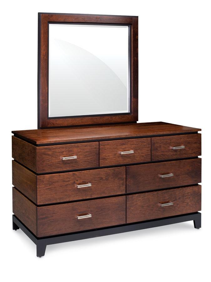 Frisco 7-Drawer Dresser Bedroom Simply Amish 60 inch Smooth Cherry