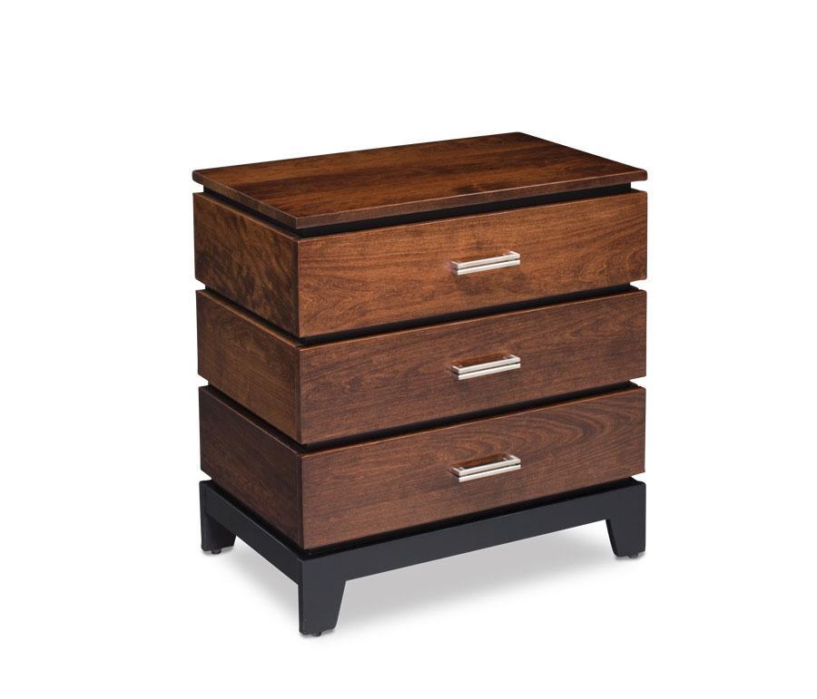 Frisco Nightstand with Drawers Bedroom Simply Amish Smooth Cherry