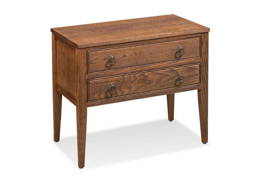 Hamptons 2-Drawer Nightstand Extra Wide Bedroom Simply Amish Smooth Cherry