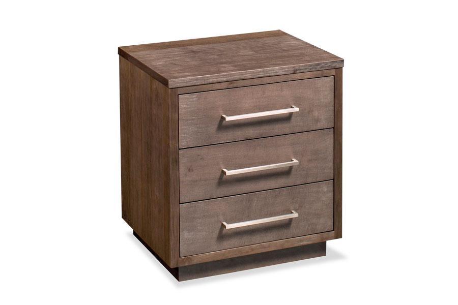 Ironwood 3-Drawer Nightstand Bedroom Simply Amish Smooth Cherry