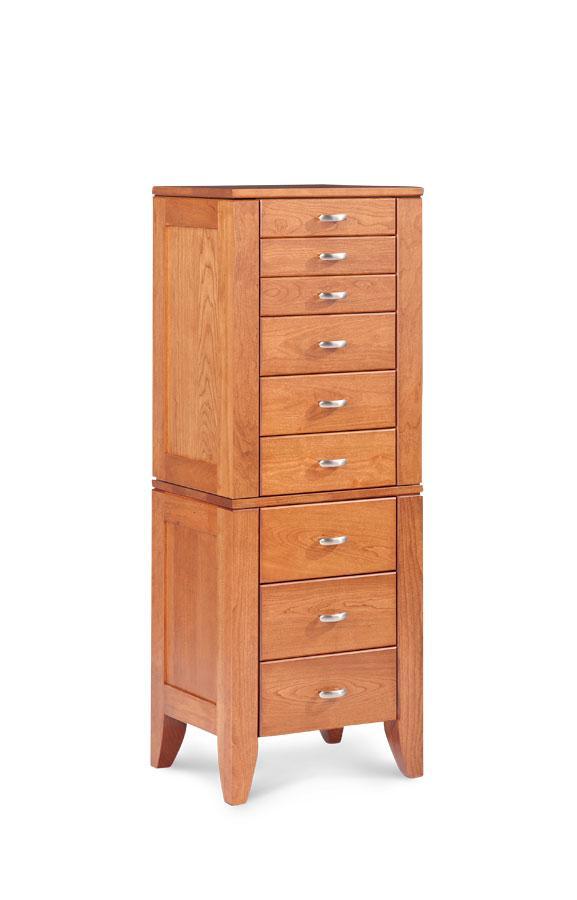 Justine Jewelry Armoire Bedroom Simply Amish Smooth Cherry